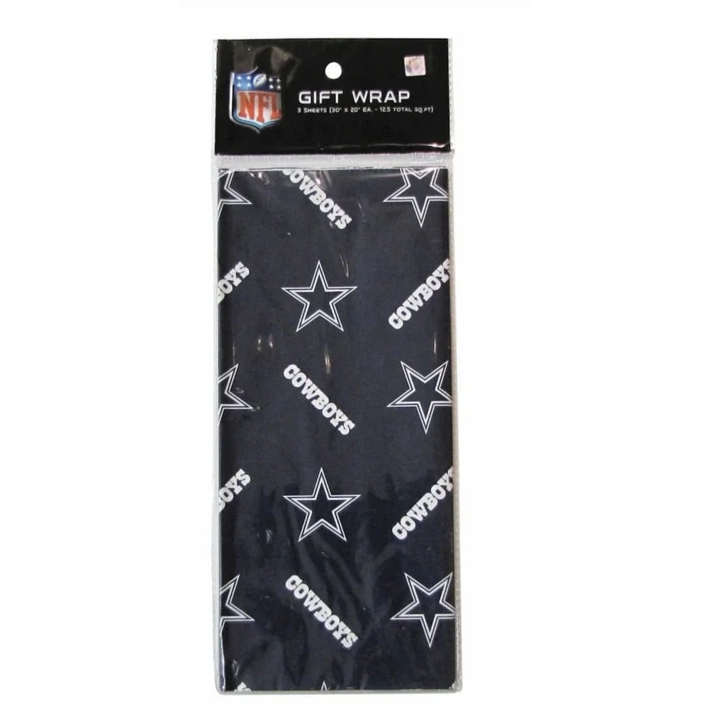 Lot Of Dallas Cowboys Football Gift Wrap Set Of 5